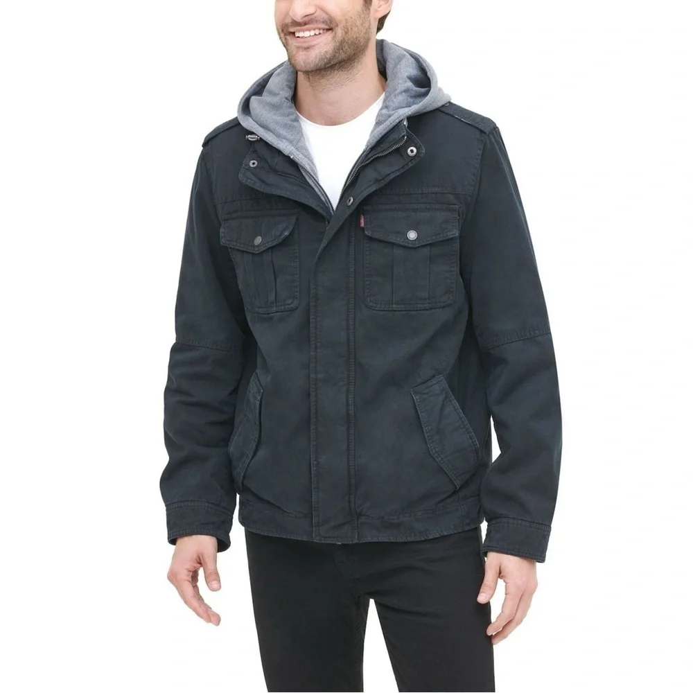 Levi's Cotton Sherpa Lined Trucker Jacket in MILITARY GREEN Size M Coat